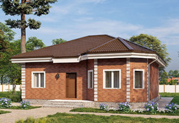 А-071. Дом двумя спальнями и террасой 10,5 x 10,2 м