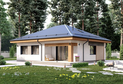 ВС-88. Одноэтажный коттедж с тремя спальнями 12×10 м.