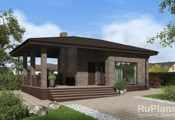 ПН-011 Баня с террасой и комнатой отдыха  7,1 x 11,2 м