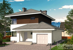 РН-244 Дом с тремя спальнями и гаражом 12,7 x 11,8 м.