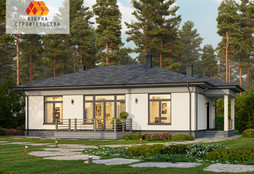 Г П-20 Одноэтажный дом с тремя комнатами 15,7 м x 13,4 м