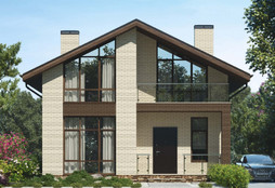 РФ- 224 Дом с мансардой и четырьмя спальнями 13.3 * 8.2 м.