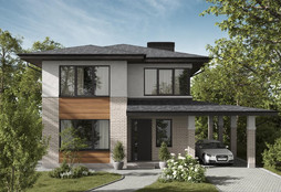 РВ-224 Двухэтажный дом с тремя спальнями и кабинетом 13 *12.9м.