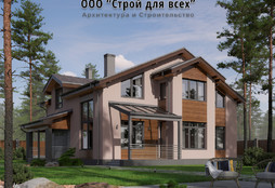 ПД-13 Коттедж с четырьмя спальнями 12,5*12,1 м.
